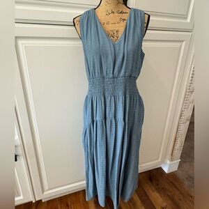 Steel blue summer dress